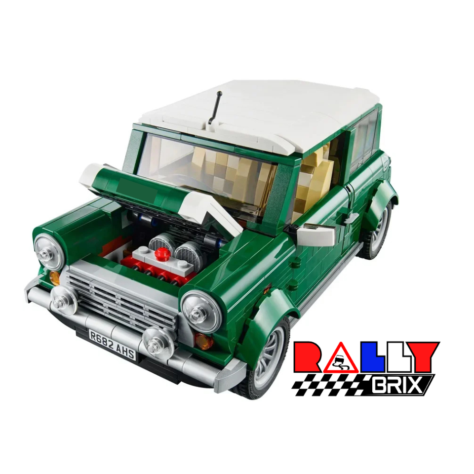 Classic Cooper Style Mini Brick Model Car Set British Racing Green 1106 Pieces