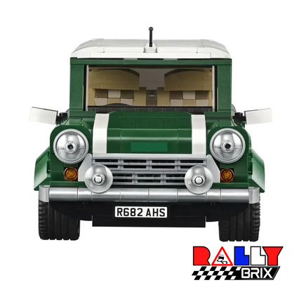 Classic Cooper Style Mini Brick Model Car Set British Racing Green 1106 Pieces