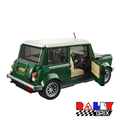 Classic Cooper Style Mini Brick Model Car Set British Racing Green 1106 Pieces