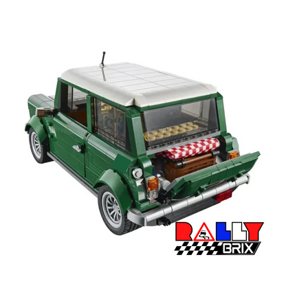 Classic Cooper Style Mini Brick Model Car Set British Racing Green 1106 Pieces