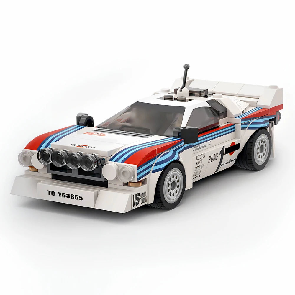 Jeu de briques de voiture de rallye de style Lancia 037 Retro Racer 244 pièces de blocs