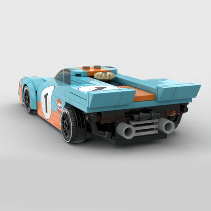 Le Mans 917K Gulf Style Racing Car Brick Block Building Set 180 Pieces