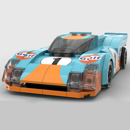 Jeu de construction de voitures de course de style Gulf Le Mans 917K 180 pièces