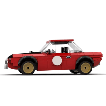 Retro Lancia Fulvia Coupe Style Rally Car Brick Model Kit 262 Pieces