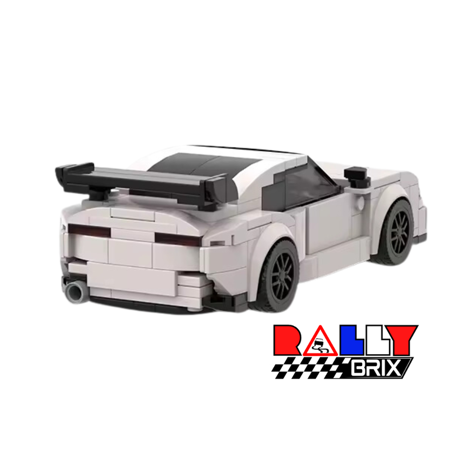 Supra MK4 Turbo 2JZ Style JDM Brick Race Car Set White 263 Pieces