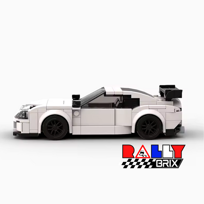 Supra MK4 Turbo 2JZ Style JDM Brick Race Car Set White 263 Pieces