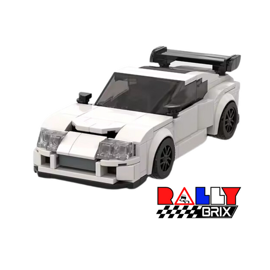 Supra MK4 Turbo 2JZ Style JDM Brick Race Car Set White 263 Pieces