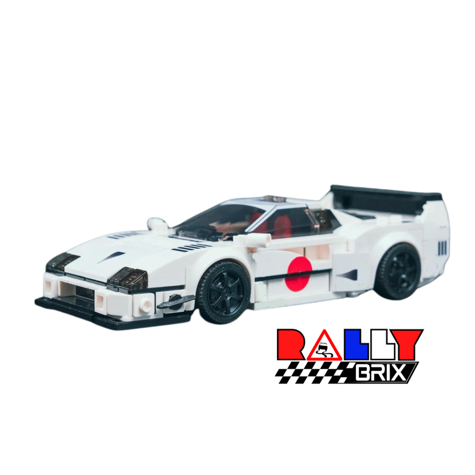 White F40 Turbo Racer 80s Italian Super Car Model Brick Set Kit 351 Pieces