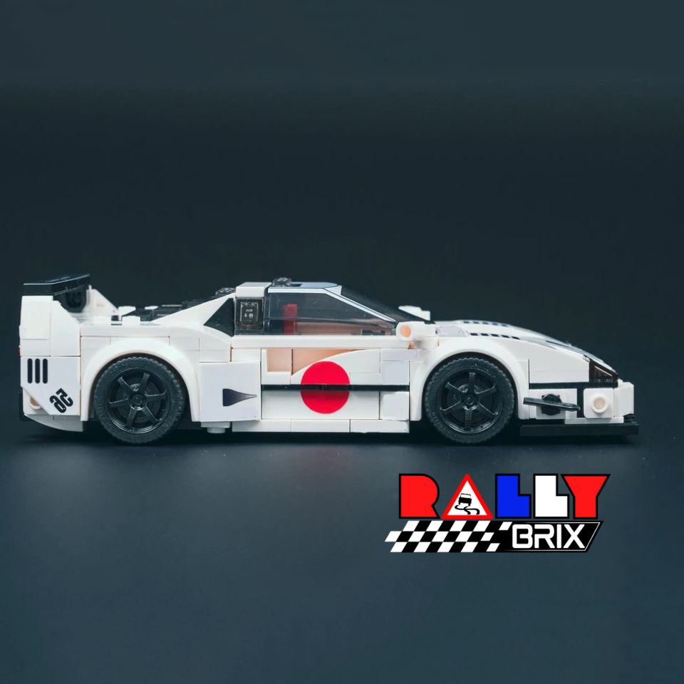 White F40 Turbo Racer 80s Italian Super Car Model Brick Set Kit 351 Pieces