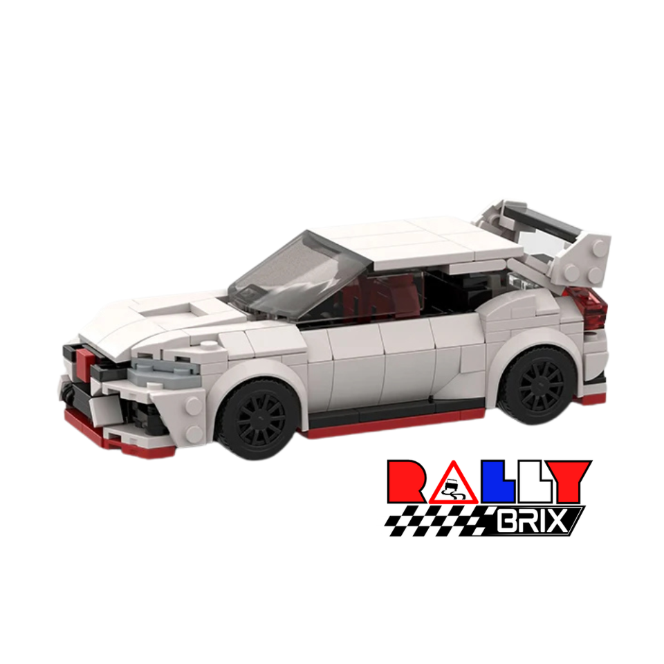 White Japanese Type R Turbo Hot Hatch Style Brick Set - 361 Pieces